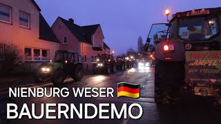 Nienburg Weser Bauernprotest Bauerndemo 🇩🇪 [upl. by Anoyek]