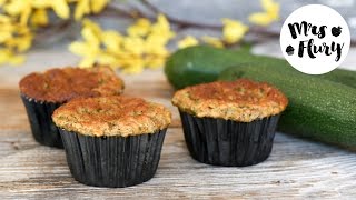 Gesunde Zucchini Bananen Muffins I Paleo Rezept [upl. by Laenahtan]