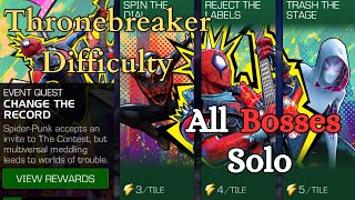 All Bosses Solo Monthly Event Quest Change The Record Thronebreaker Difficulty MCOC [upl. by Trixie]