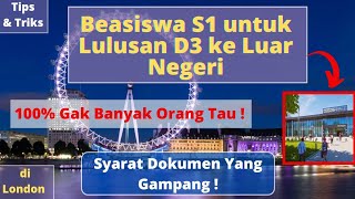 Beasiswa Luar Negeri Untuk Lulusan D3 yang ingin S1 Fully Funded  beasiswaluarnegeri beasiswad3 [upl. by England]