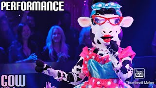 Cow Performs quotRing My Bellquot By Anita Ward  Masked Singer  S10 E8 [upl. by Wolbrom916]