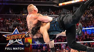 FULL MATCH  Brock Lesnar vs Roman Reigns  Universal Title Match SummerSlam 2018 [upl. by Nnylhsa]