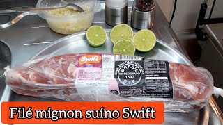 FILÉ MIGNON SUÍNO SWIFT AO FORNO  FÁCIL E DELICIOSO [upl. by Ayerhs]