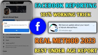 reporting 101 working trick 🤫  How To Report Facebook id 2023  Facebook Reporting New Trick 2023 [upl. by Treblig833]