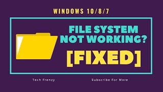 Fix file system errors windows 10  8  7  3 Solutions [upl. by Reiniar344]