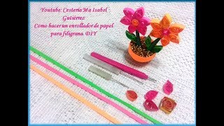 Como hacer enrollador de papel para filigrana fácil y rápido DIY [upl. by Clair73]