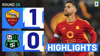 ROMASASSUOLO 10  HIGHLIGHTS  Pellegrini secures three points for Giallorossi  Serie A 202324 [upl. by Lohrman]