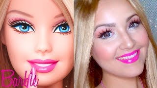 Barbie Makeup for Halloween ♡ [upl. by Nowujalo]