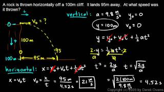 Physics 354a  Projectile Practice Problem 1 [upl. by Ettesoj]