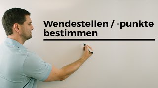 WendestellenWendepunkte bestimmen Teil 1  Mathe by Daniel Jung [upl. by Sinnaiy435]