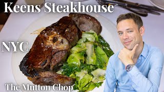 Eating the Legendary Mutton Chop from Keens Steakhouse NYC An Iconic Dish [upl. by Copp]