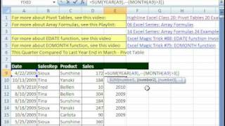 Excel Magic Trick 403 March End Quarterly Comparative Report  Pivot Table [upl. by Yromas]