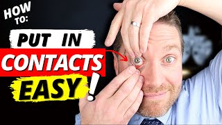 How To Put In Contacts Fast And Easy  Contact Lenses For Beginners [upl. by Crandall578]