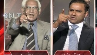 Abid Sher Ali and Ahmed Raza Kasuri abusing each other  On The Front  Dunya News [upl. by Elda]