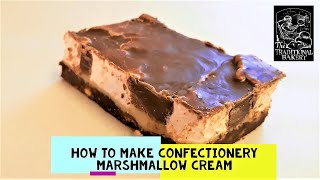 Confectionery Marshmallow Cream How to Recipe Demo at Bakery [upl. by Hsakaa]