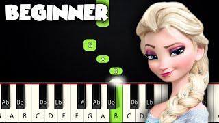 Let It Go  Frozen  BEGINNER PIANO TUTORIAL  SHEET MUSIC by Betacustic [upl. by Otiragram]