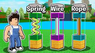 How to use SPRING WIRES amp ROPES Roblox Build a Boat [upl. by Yetty]