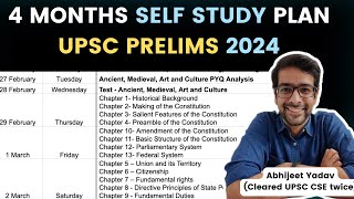 4 Month Self Study Plan for UPSC Prelims 2024 with Daily Targets [upl. by Essie]