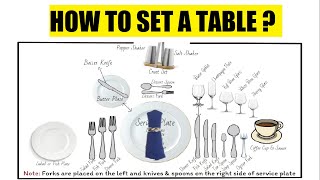 Table setting Basic rules amp guidelinestable setup for restaurantfampb servicetraining video [upl. by Laryssa]