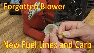 Homelite Blower fuel lines and carb replacement [upl. by Ahter]