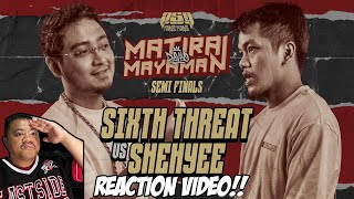 SIXTH THREAT vs SHEHYEE  Reaction Video  Tito Shernan GRABE WASAKAN [upl. by Adner361]