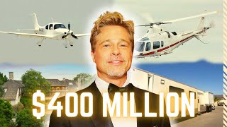 Brad Pitts Living the High Life Net Worth Lavish Homes Cars and More  Luxury of the Day [upl. by Iret]