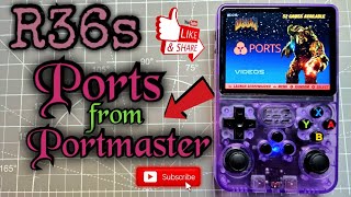 R36s new update testing Ports games  portmaster installation link on description [upl. by Lewes]