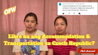 Libre ba ang Accommodation amp Transportation sa Czech Republic OFW  floe and diane channel [upl. by Krause]