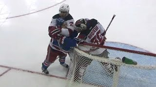 Mats Zuccarello vs Martin Brodeur roughings  201314 HD [upl. by Eniamrahc]