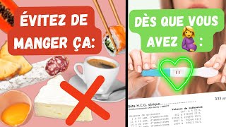 ALIMENTS à ÉVITER au PREMIER TRIMESTRE de grossesse dès l’IMPLANTATION [upl. by Leidag423]