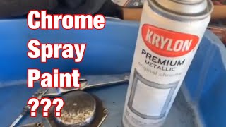 Painting With Krylon Chrome Spray PaintVintage Motorcycle Restoration Project Part 69 [upl. by Galen]