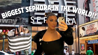 BIGGEST SEPHORA IN THE WORLD SHOP WITH ME AT THE BIGGEST SEPHORA IN THE WORLD  Sephora Haul [upl. by Enirahtac]