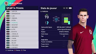 PES 2021 SPARTA PRAHA players  December 2023 [upl. by Llerrehs410]