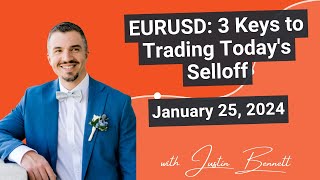 EURUSD 3 Keys to Trading Todays Selloff Plus a DXY Update [upl. by Ecila]