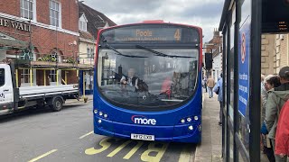 Morebus 2012 Volvo B7RLE Wright Eclipse 2 HF12 GXB on the 3 to Wimborne  120724 [upl. by Pincince889]