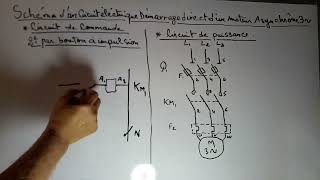 schéma de commande démarrage direct dun moteur 2 commande par bouton à impulsion [upl. by Voe]