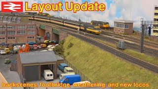 Layout Update  Spring 2023  backscenes footbridge weathering and new additions [upl. by Gibeon]