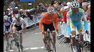 Fleche Wallonne 2010 Highlights  Great edition with Contador Evans Anton amp Schleck Reupload [upl. by Eulalee]