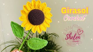 Girasol a crochet 🌻🧶💕 FORMA 2🥰 floresamarillas flores girasol girasoles [upl. by Crowell709]