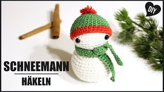 Schneemann häkeln  Weihnachten Häkelanleitung  Amigurumi DIY by Pfirsichteufel [upl. by Garrity]