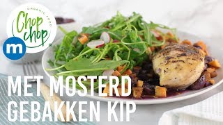 Met mosterd gebakken kip Recept  metroChopChop [upl. by Ambert186]