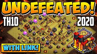 BEST NEW TH10 WAR BASE IN 2020 With Copy Link  Town Hall 10 Anti 3 Star Layout in Clash of Clans [upl. by Adnocahs307]