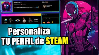 COMO PERSONALIZAR EL PERFIL DE STEAM GRATIS  para principiantes [upl. by Columbine]