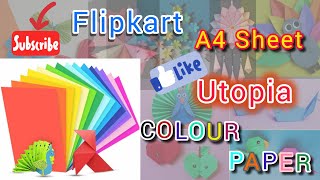 Flipkart Colour A4 Sheets Unboxing amp Review Colour Paper Crafts Utopia [upl. by Rene]