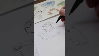 DESIGNING Moss the Log Bog Frog  Bad Art Sketches  Speed Drawing [upl. by Hluchy129]