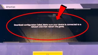 How to fix download configuration failed Error in Call Of Duty Mobile iOSAndroid [upl. by Aisa872]