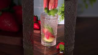 How to make a nonalcoholic strawberry mojito 🍓 Virgin Mojito Recipe dryjanuary nonalcoholic [upl. by Nhguahs]