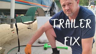 How to fix a bent axel spindle on a boat trailer [upl. by Constantino78]