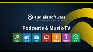 Audials 2016 in 120 Sekunden Podcasts amp MusikTV [upl. by Enyar]