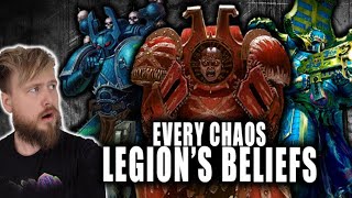 The Beliefs And Goals Of Each Chaos Space Marine Legion  Warhammer 40K Lore [upl. by Eahs721]